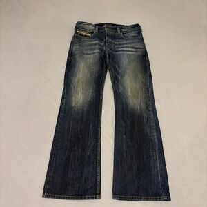Diesel Zatiny Regular Bootcut Jeans Wash Blue Denim Mens 30x30 Whisker 0803M